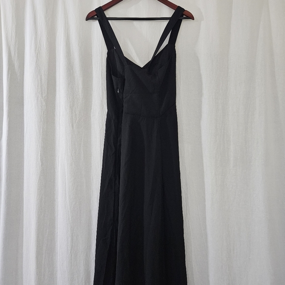 Banana Republic Maxi Dress with Leg Slit in Black Women’s Size M - Picture 3 of 8